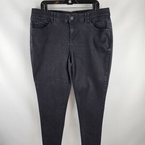 Democracy Jeans Womens Plus Size 18W Ab Technology Skinny Black Denim (37x27)